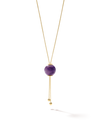 528 by CfH - Gliding Crystal Sphere Necklace - Amethyst - 18K Yellow Gold Vermeil - Close Up