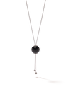 528 by CfH - Gliding Crystal Sphere Necklace - Black Jasper - White Rhodium Plated Sterling Silver - Close Up