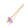Angle Image of AMETHYST Crystal Straw - Yellow Gold Finish by Crystals for Humanity