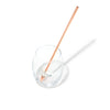 CLEAR QUARTZ Crystal Straw - Rose Gold Finish by Crystals for Humanity shown in a Drinking Glass