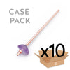10pc Case - AMETHYST Crystal Straw - Rose Gold Finish by Crystals for Humanity