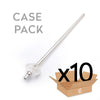 10pc Case - CLEAR QUARTZ Crystal Straw - Silver Finish by Crystals for Humanity
