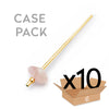 10pc Case - ROSE QUARTZ Crystal Straw - Yellow Gold Finish by Crystals for Humanity