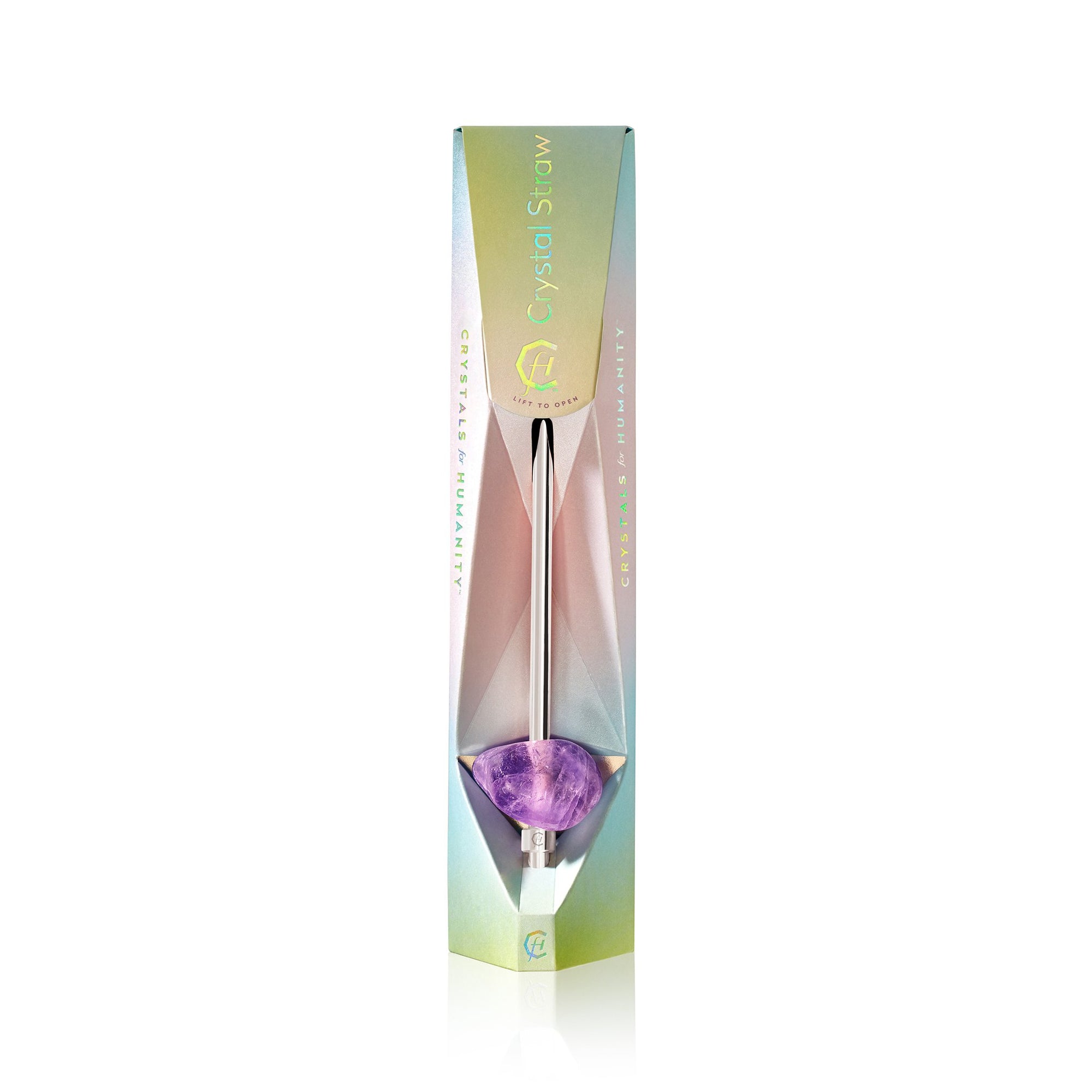 Shop AMETHYST & CLEAR QUARTZ GLASS STRAWS