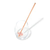 ROSE QUARTZ Crystal Straw - Rose Gold Finish by Crystals for Humanity shown in a Drinking Glass