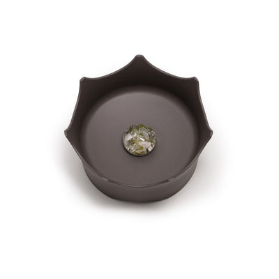 Slate Gray Gem-Water Pet Bowl by VitaJuwel
