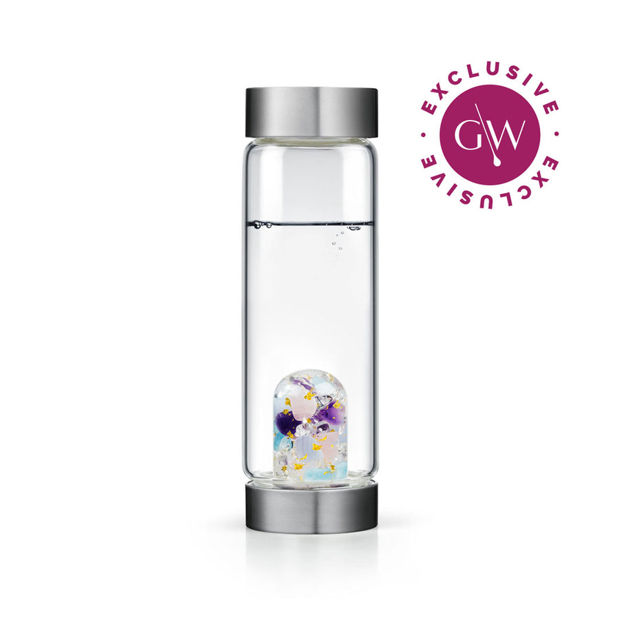 Tumbled Gemstone Infused Glass Water Bottles – Well Done Goods, by  Cyberoptix